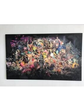 Large Exhibition Artwork After Jonas Burgert – 78” × 48” – Print & Oil on Canvas